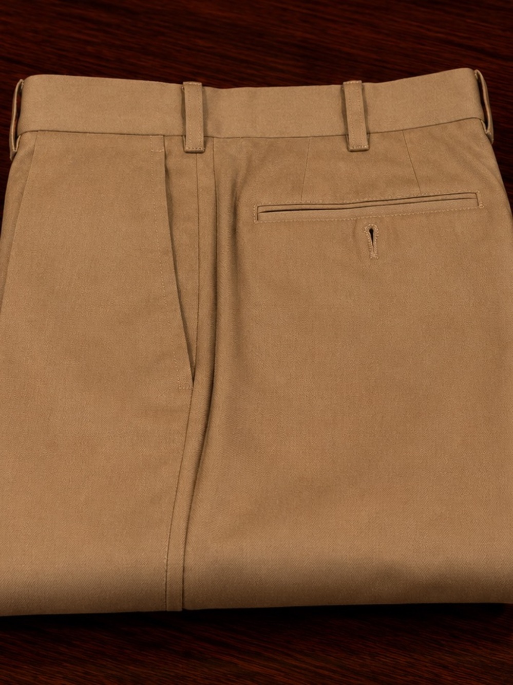 Valentini 100% Wool Tan Dress Trousers